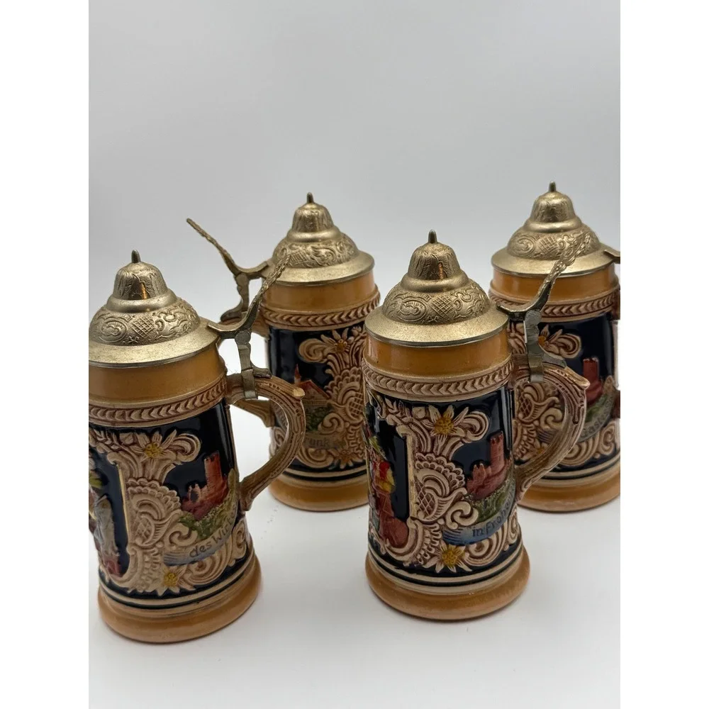 Vintage Ceramic Salt‎ and Pepper Shakers Hand Painted Floral Germany Italy MCM